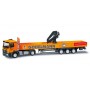 Herpa 302579 Mercedes-Benz Actros M platform semitrailer with crane "Godelmann"