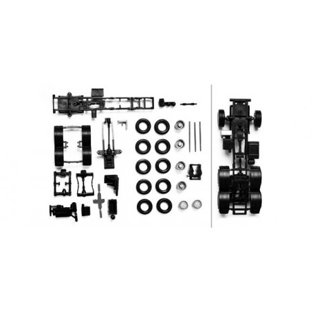 Herpa 083485 Chassis for tractor MAN 3-axle all-wheel Content: 2 pcs