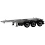 Herpa Exclusive 480029 Trailer 20/26ft, 3-axlig, silvergrå