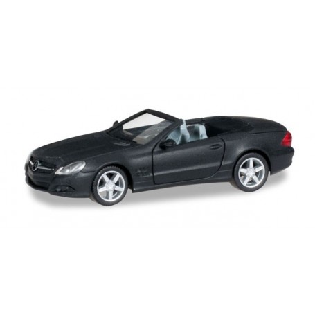 Herpa 038461 Mercedes-Benz SL-Klasse, matt black with chromed rims