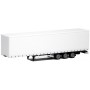 Herpa Exclusive 640411 Gardintrailer, 3-axlig, vit med svart chassie