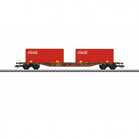 Märklin 47434 Flakvagn Sgns AAE Cargo AG med last av 2 containers "Coca Cola"