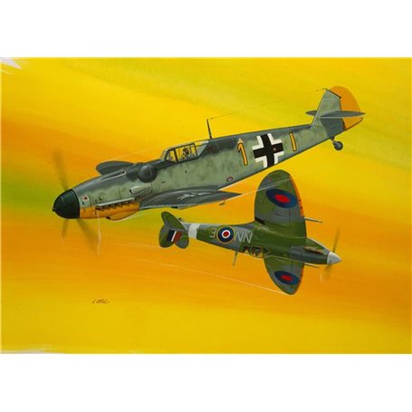 Revell 03710 Flygplan Combat Set Messerschmitt Bf109G-10 & Spitfire Mk.V