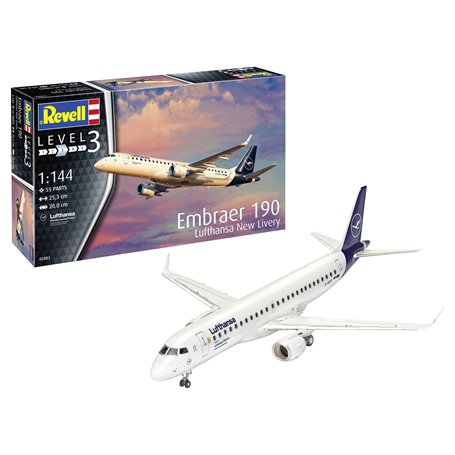 Revell 03883 Flygplan Embraer 190 Lufthansa "New Livery"