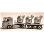 AH Modell AH-997 Bil & Trailer Mercedes Benz Actros Classicspace aluminium, med last "LKAB"