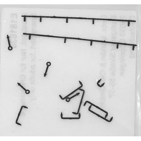 Märklin 181630 Handräckeshållare och räcken, 1 set