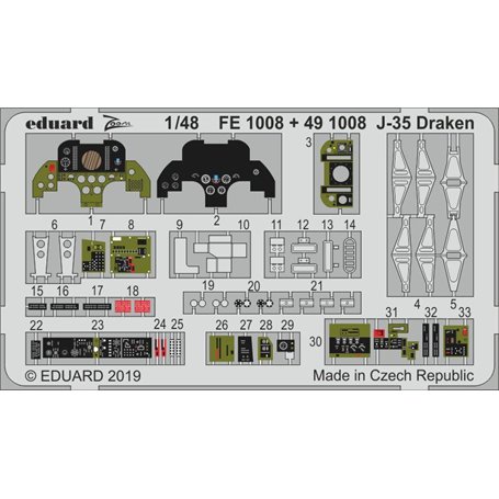 Eduard FE1008 Etsark J-35 Draken 1/48