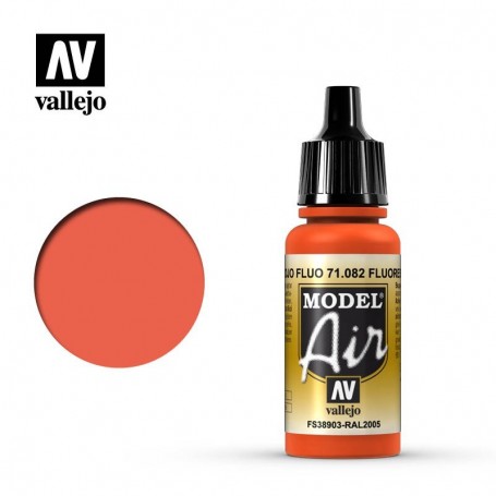 Vallejo 71082 Model Air 82 Fluorescent Red 17ml