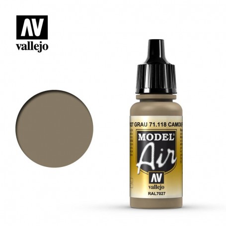 Vallejo 71118 Model Air 118 Camouflage Grey 17ml