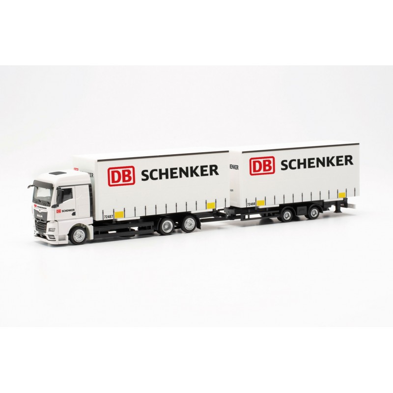 Herpa 316040 MAN TGX GM volume change tarpaulin trailer DB Schenker